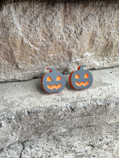 Jack o' Lantern Earrings | Black Pumpkin |Halloween Earrings