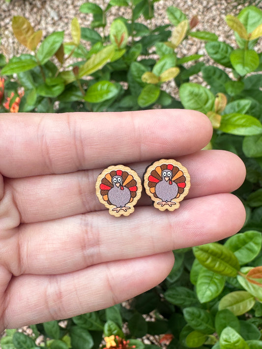 Turkey Stud Earrings | Fall Earrings | Thanksgiving Earrings