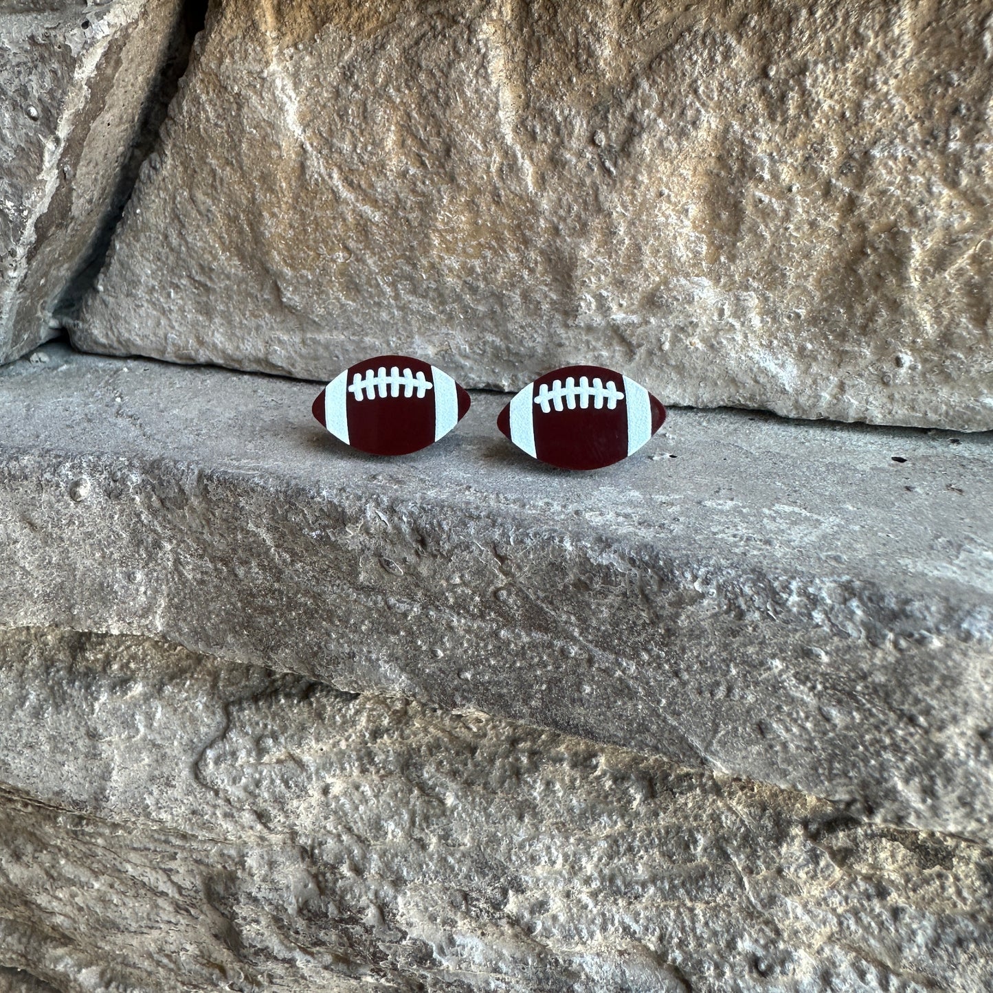 Football Acrylic Earrings