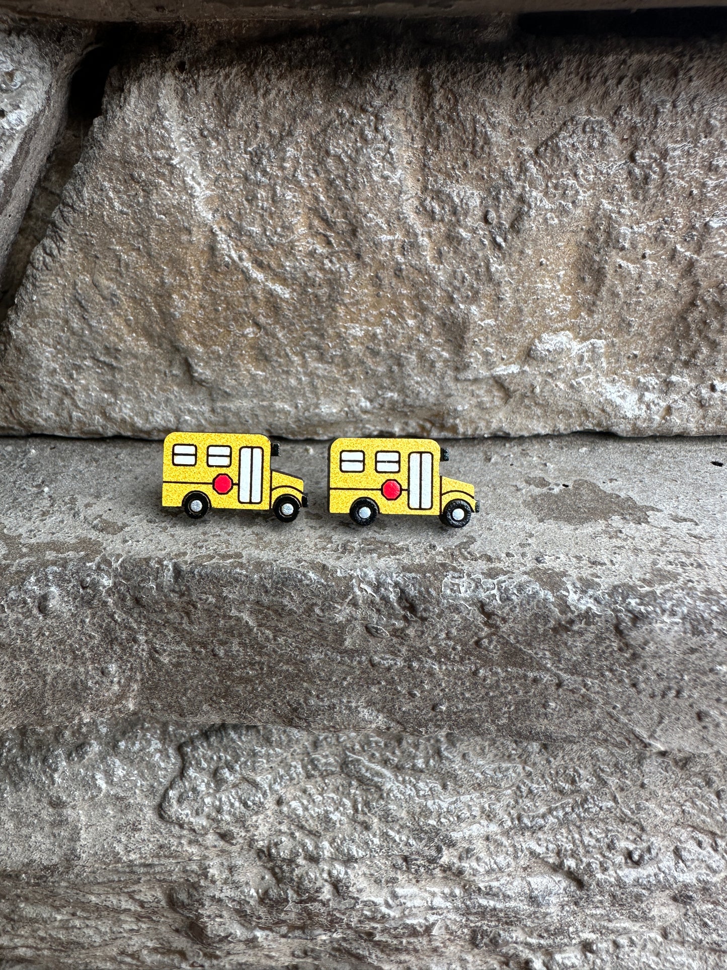 School Bus Earrings | Teacher Earrings | Bus Driver Studs