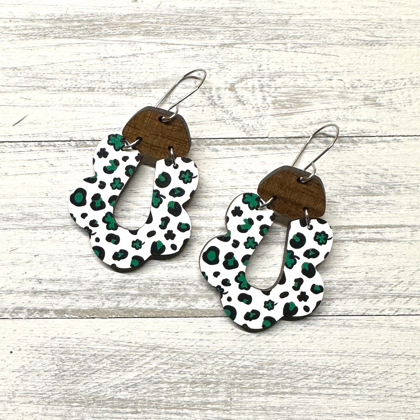 Leopard Shamrock Dangle | St. Patrick’s Day Earrings