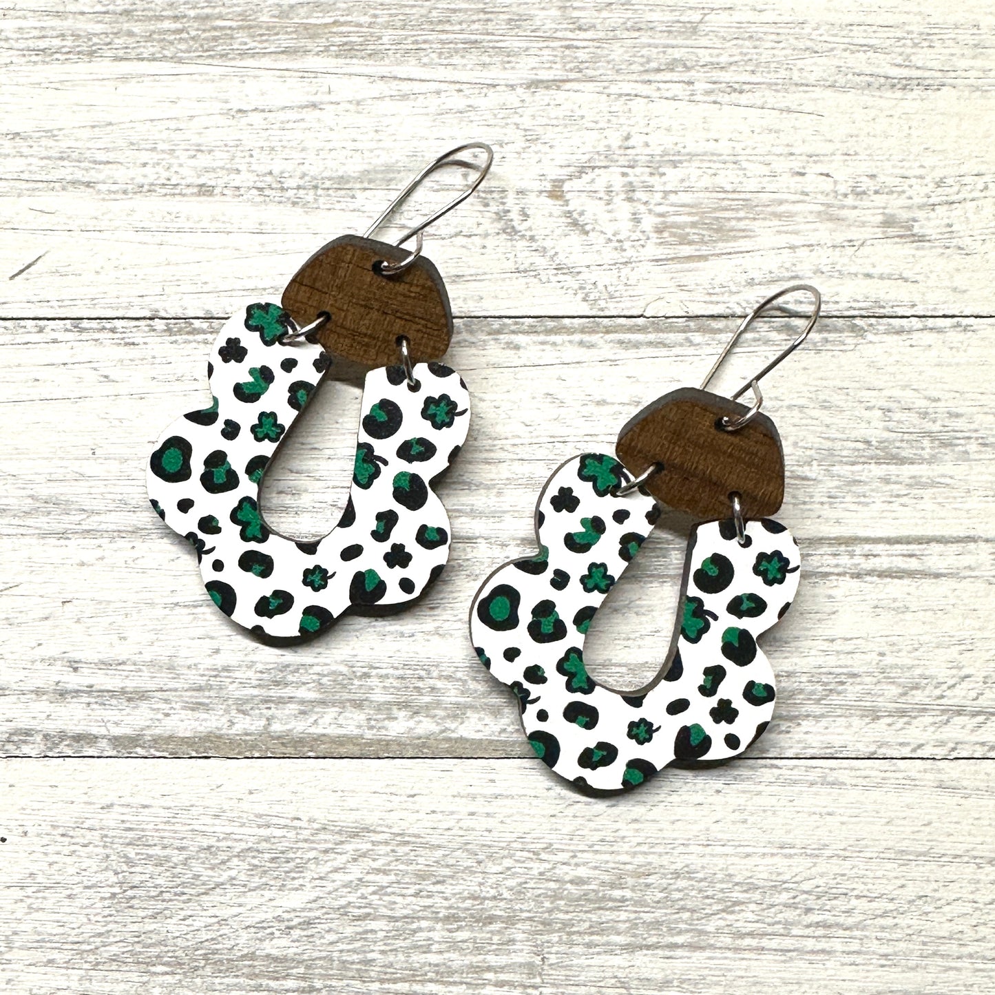 Leopard Shamrock Dangle | St. Patrick’s Day Earrings