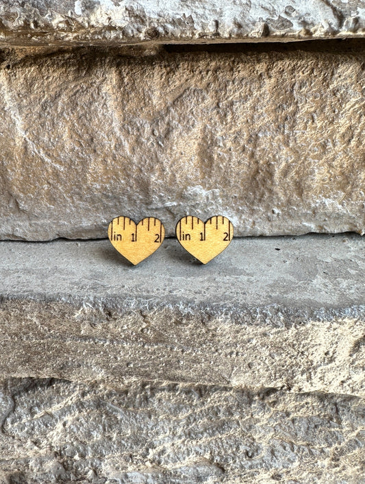 Ruler Heart Earrings