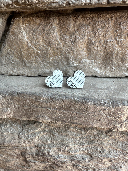 Paper Heart Earrings, Teacher Earrings