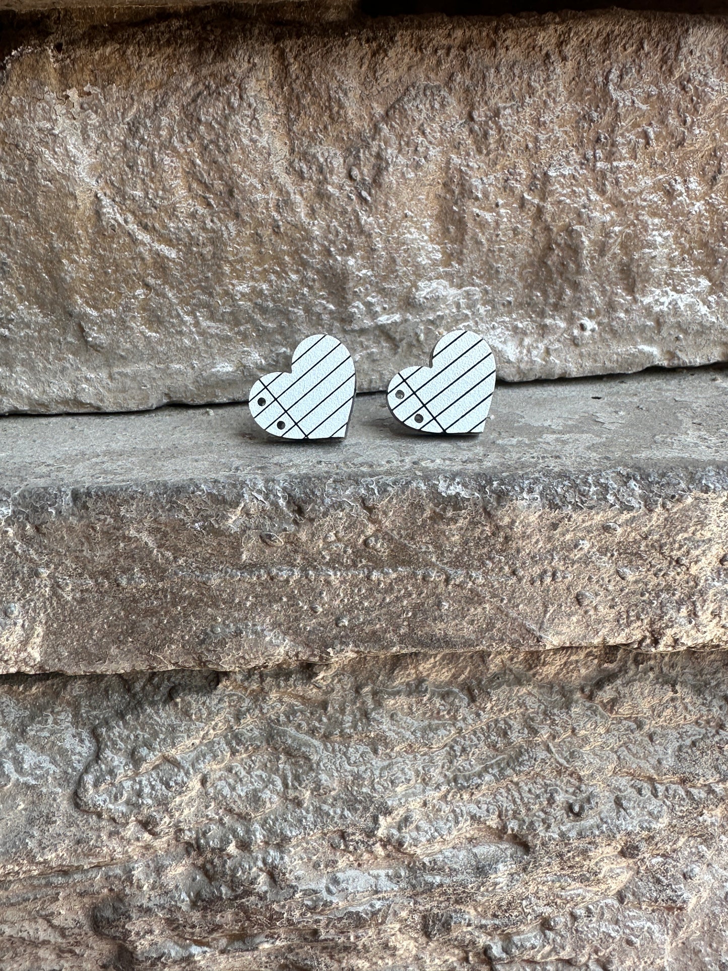 Paper Heart Earrings, Teacher Earrings