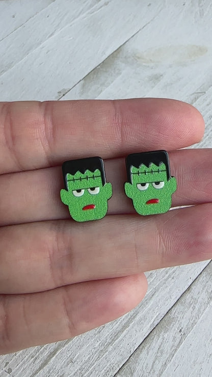 Frankenstein Stud Earrings | Halloween Earrings